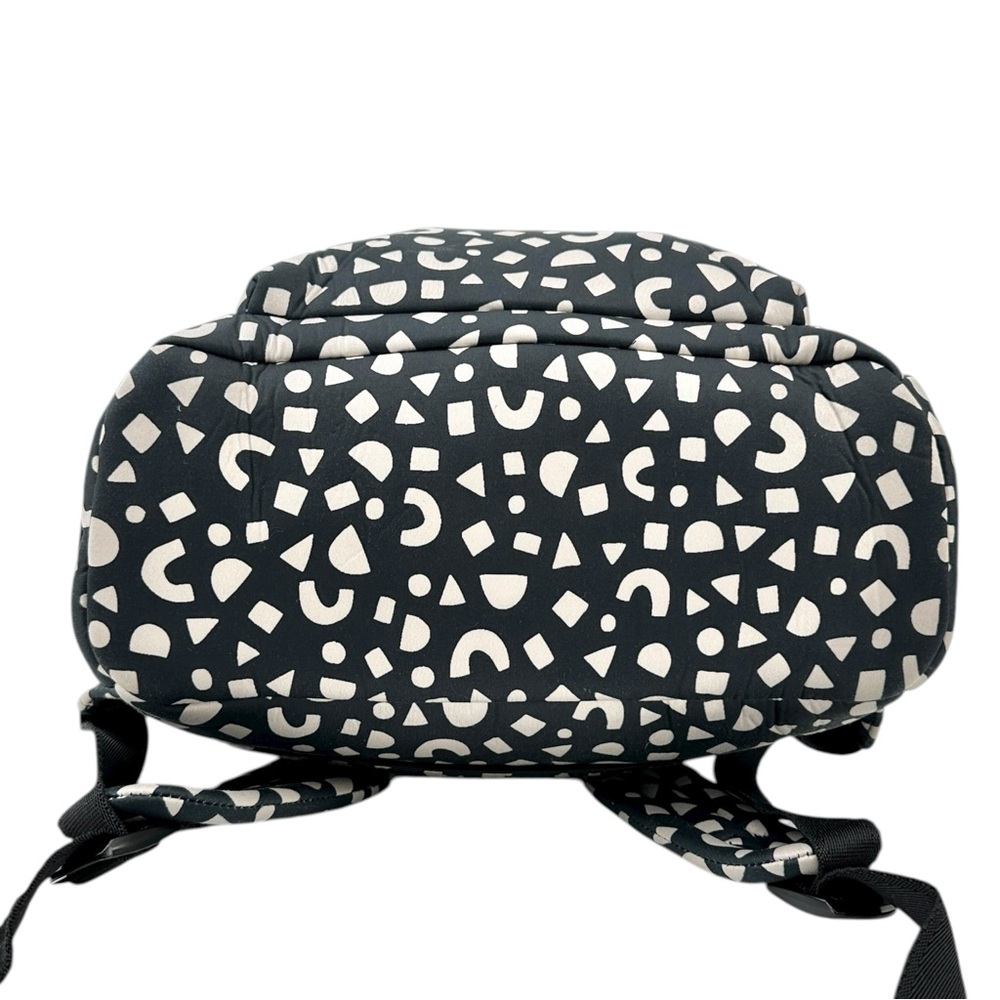 Dagne Dover Block Party Black & White Printed Neoprene Medium Sized Backpack Bag - Picture 6 of 10